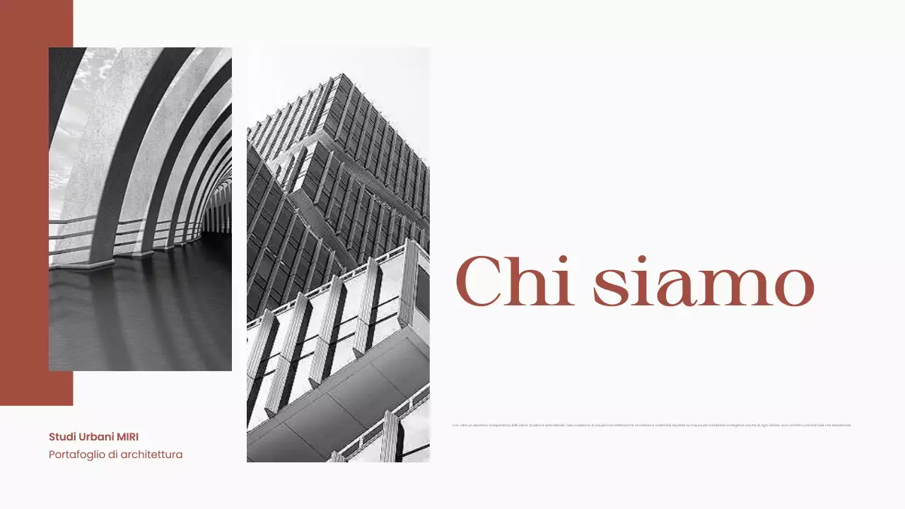 Portafoglio di architettura moderna rosso-marrone