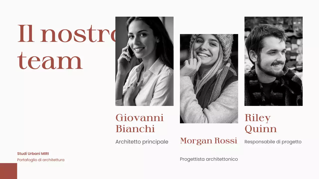 Portafoglio di architettura moderna rosso-marrone