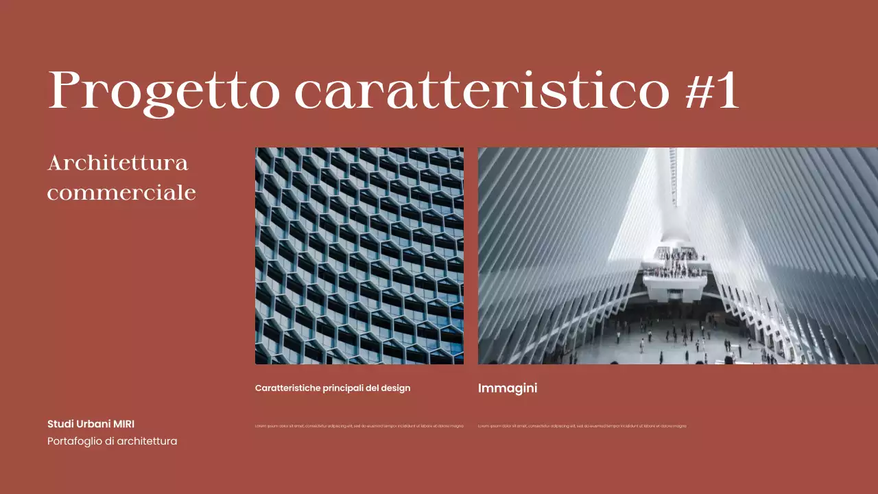 Portafoglio di architettura moderna rosso-marrone