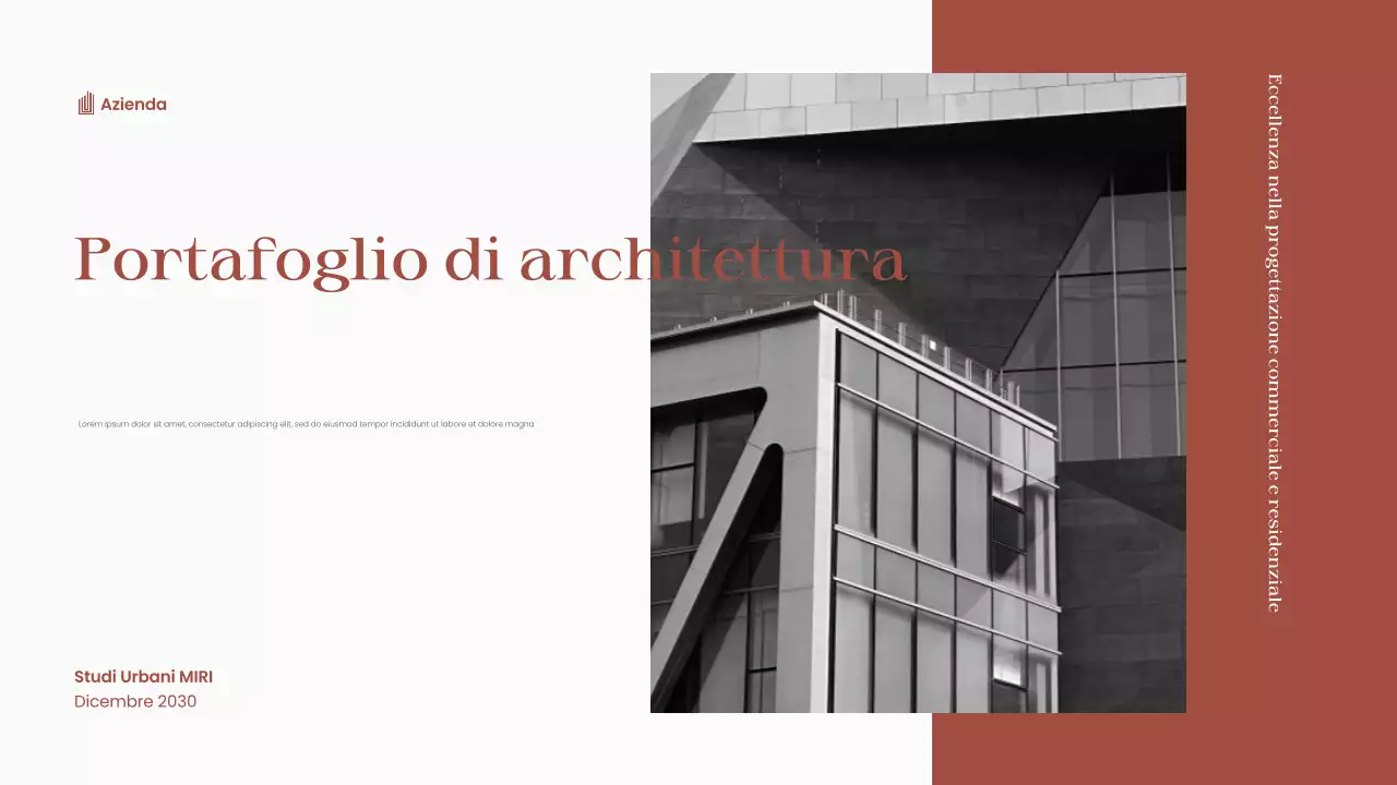 Portafoglio di architettura moderna rosso-marrone