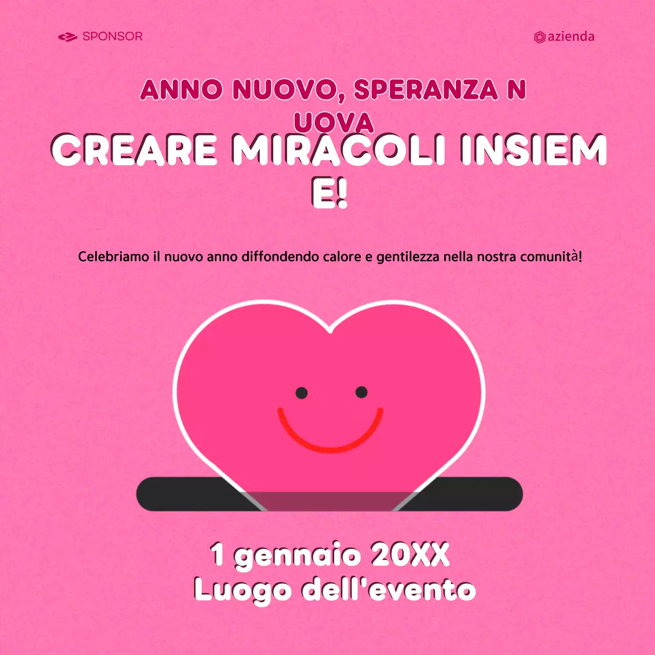 invito moderno rosa per la comunità