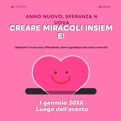 invito moderno rosa per la comunità