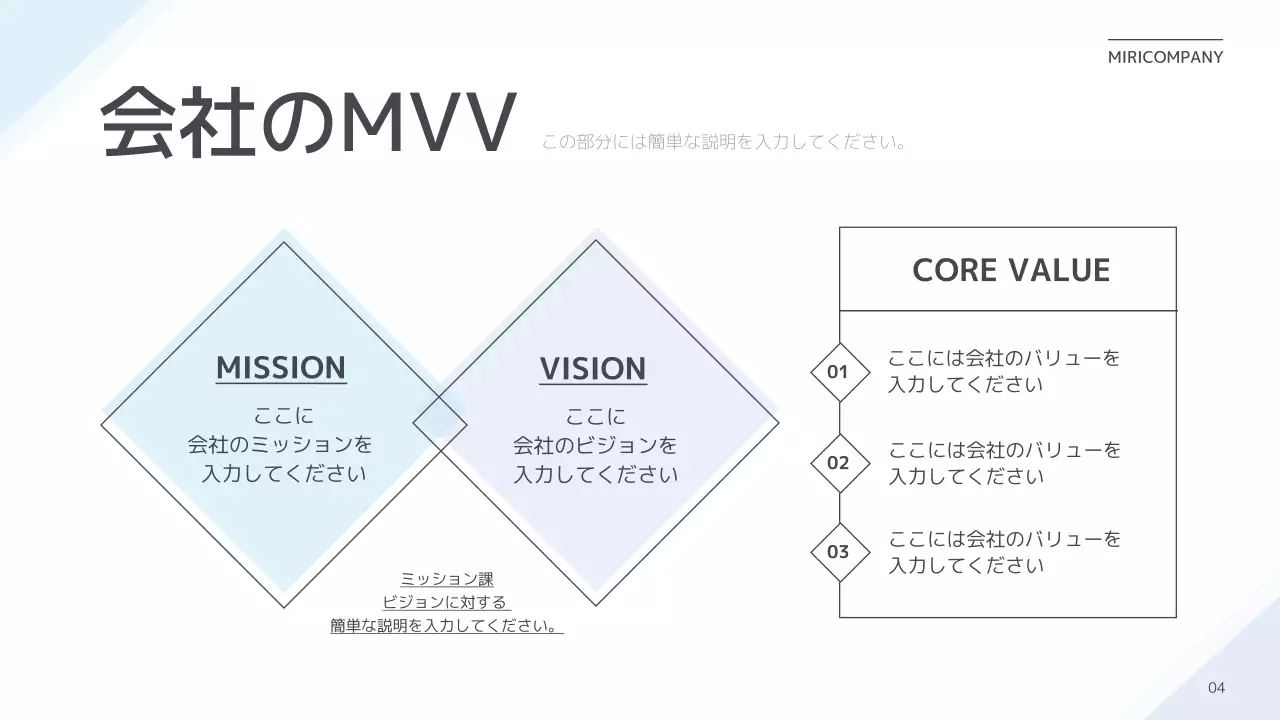 白 シンプル 会社説明会 プレゼンテーション
