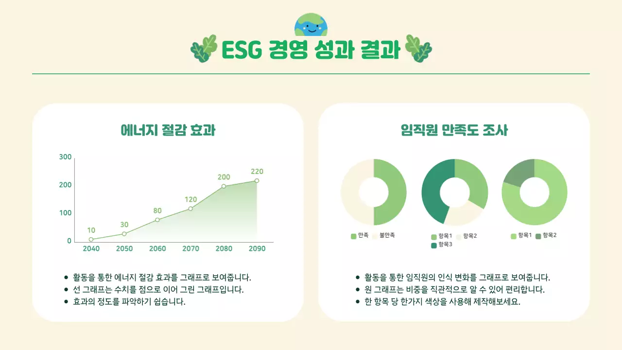 하늘색 아기자기한 환경 보고서