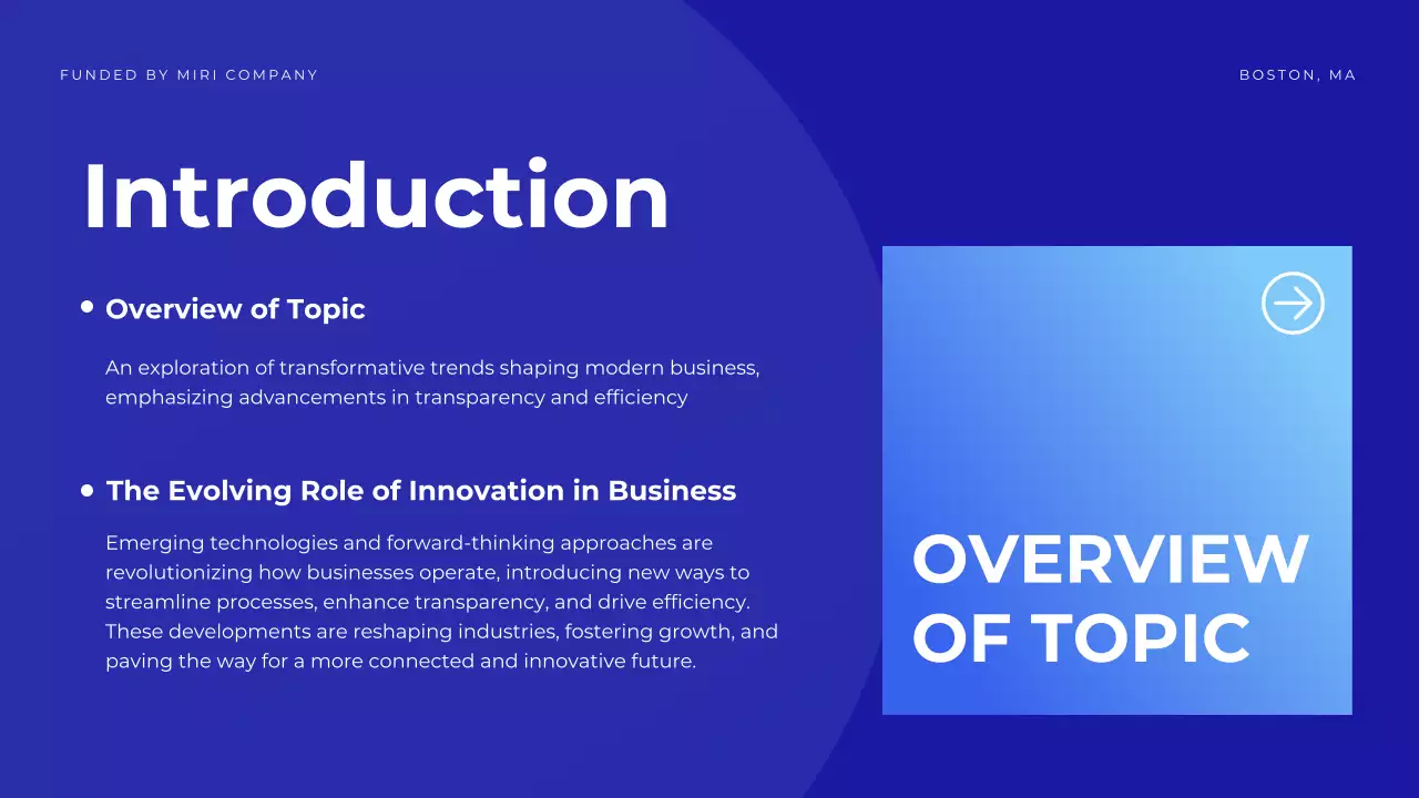 Blue Modern Conference Announcement Presentation