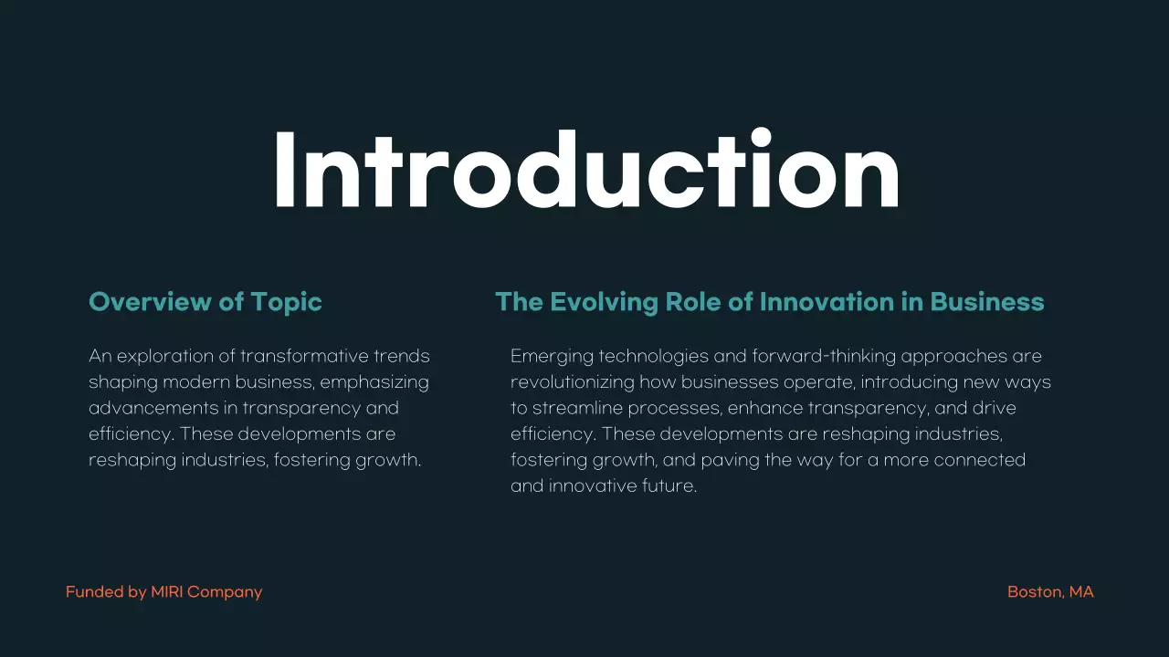 Presentasi Pengumuman Konferensi Orange Modern