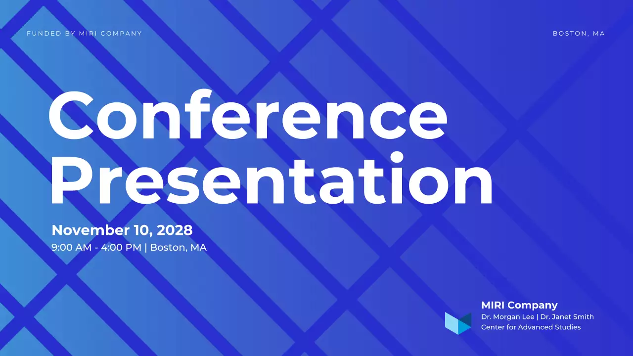 Blue Modern Conference Announcement Presentation