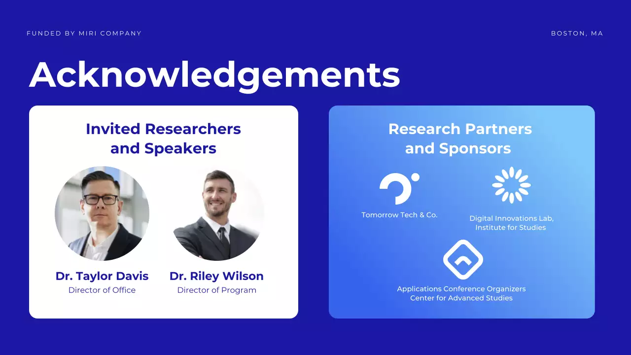 Blue Modern Conference Announcement Presentation