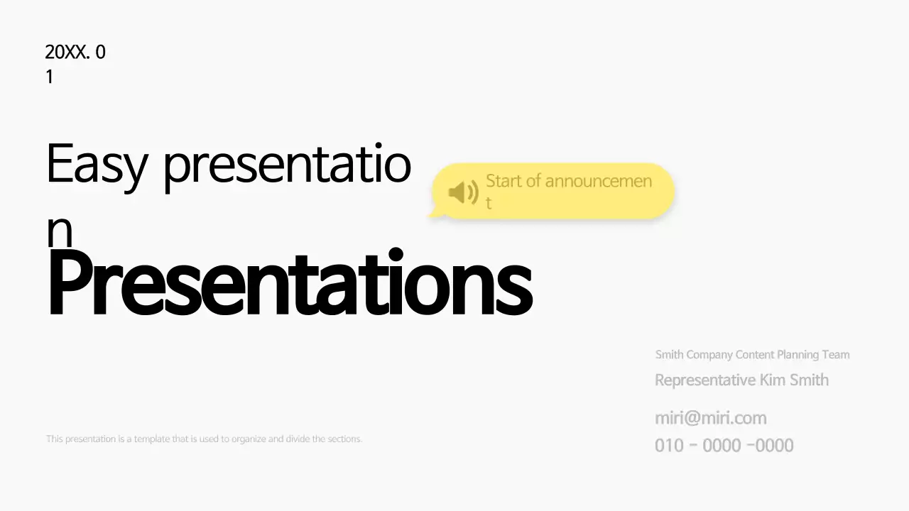 Apresentação de anúncio minimalista branco