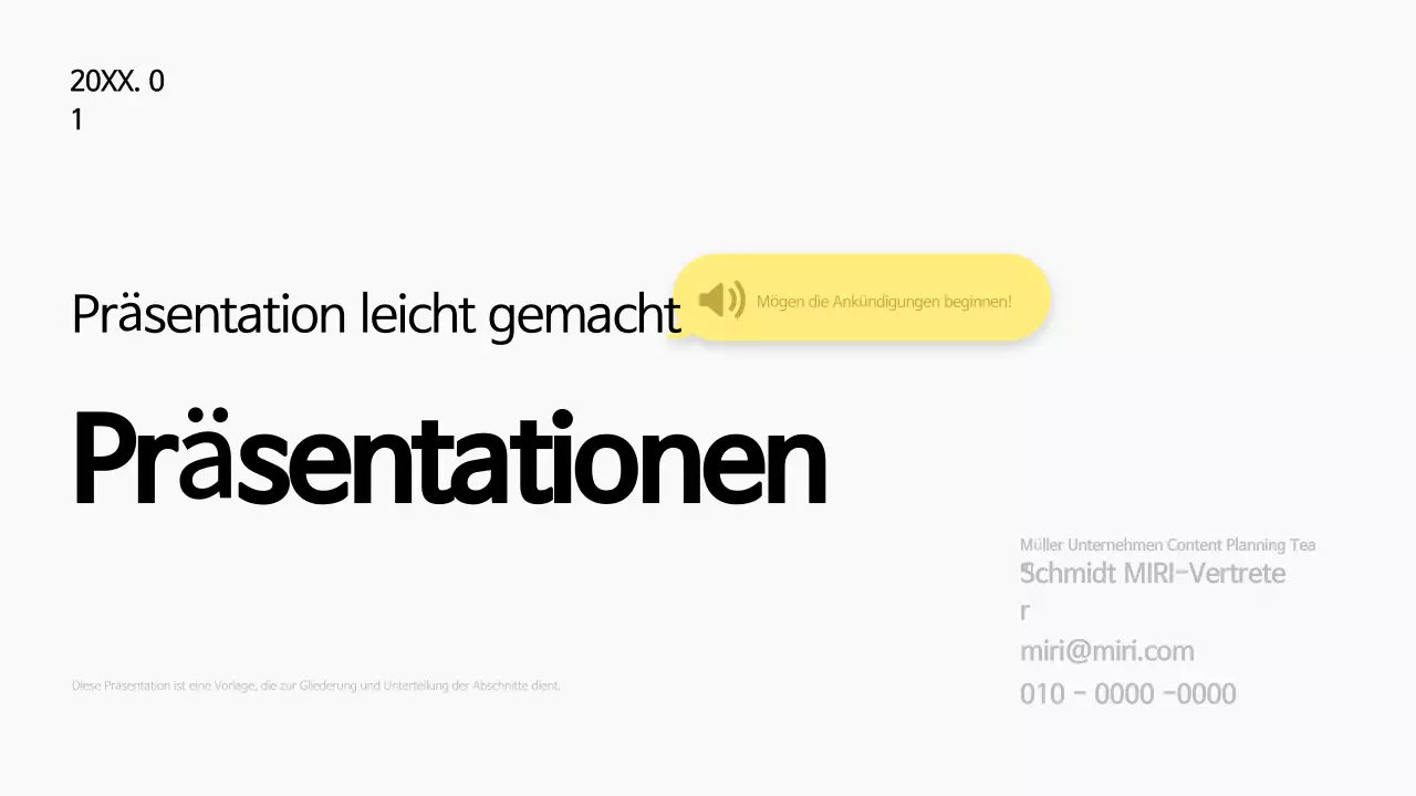 Black Modern Announcement Beschreibung