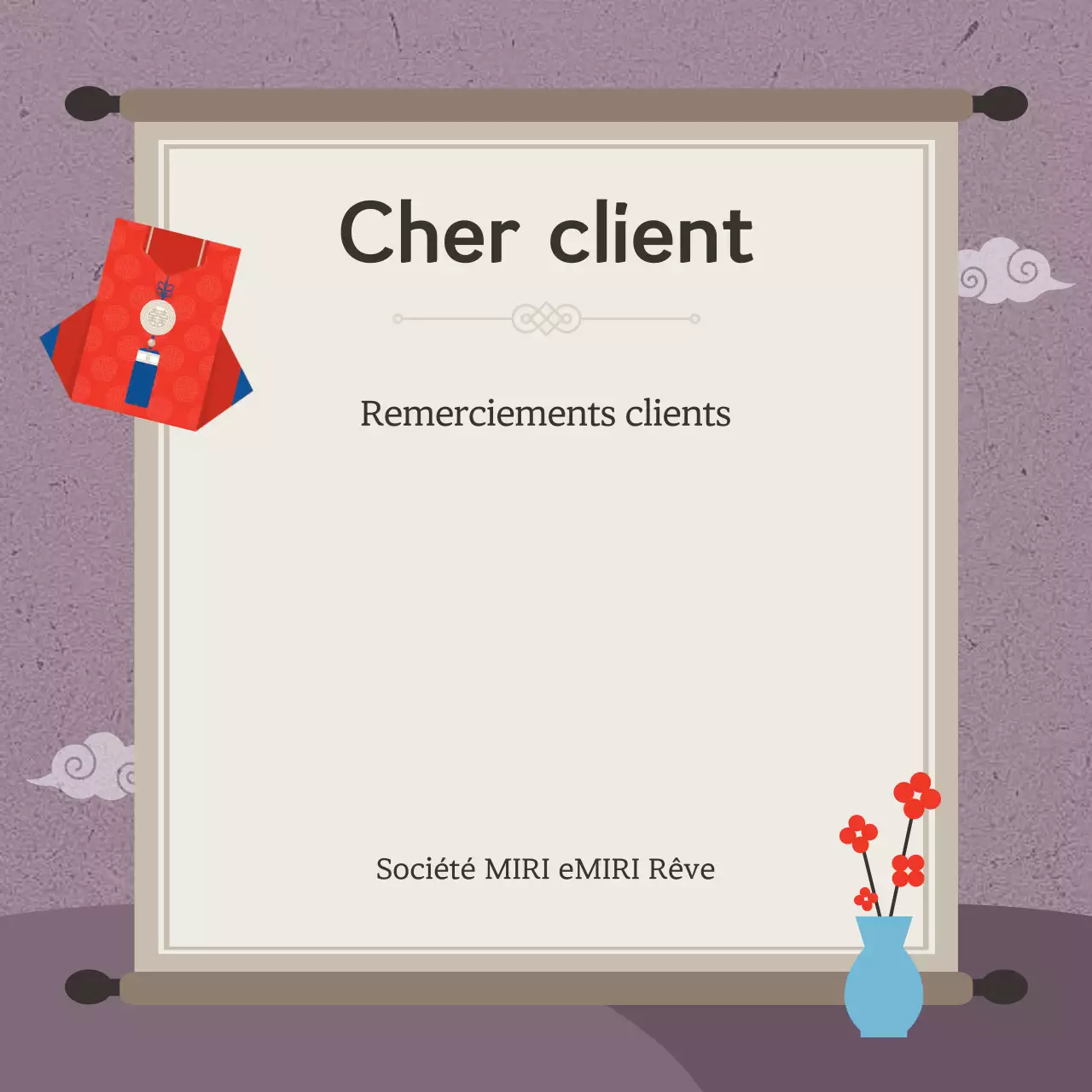 Planifier des vœux traditionnels gris pour le Nouvel An