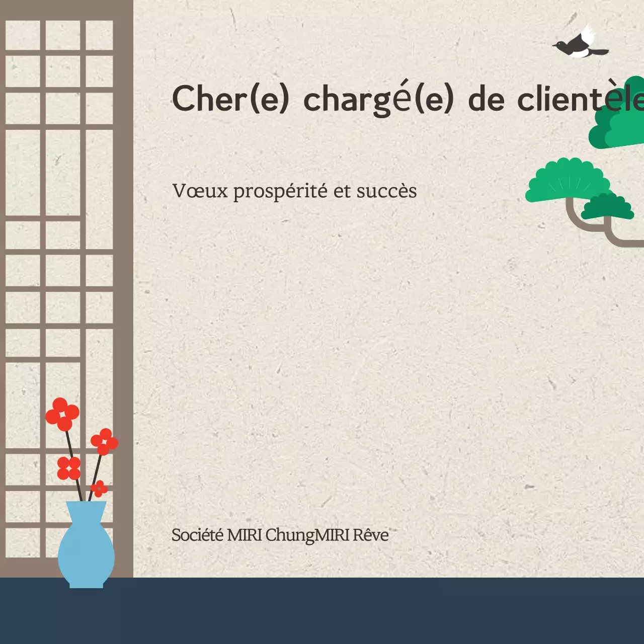 Planifier des vœux traditionnels gris pour le Nouvel An