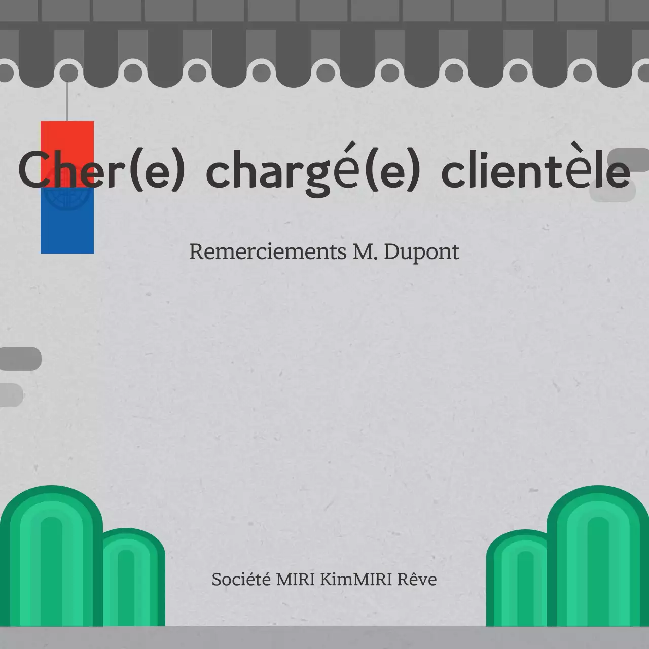 Planifier des vœux traditionnels gris pour le Nouvel An