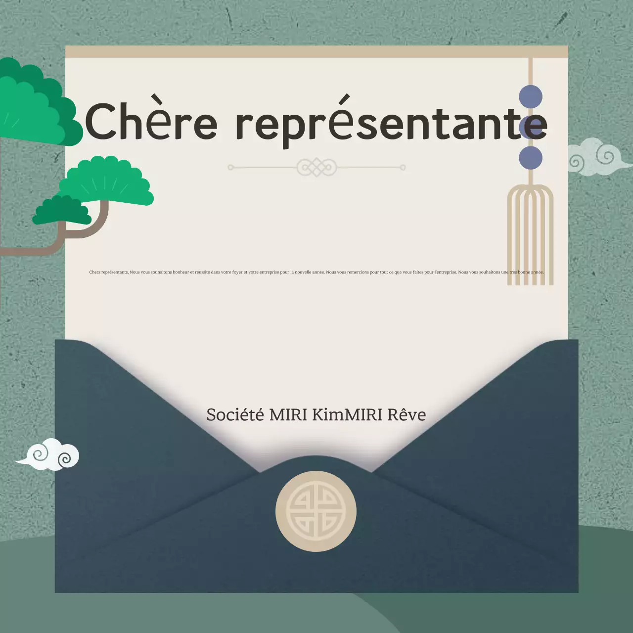 Planifier des vœux traditionnels gris pour le Nouvel An