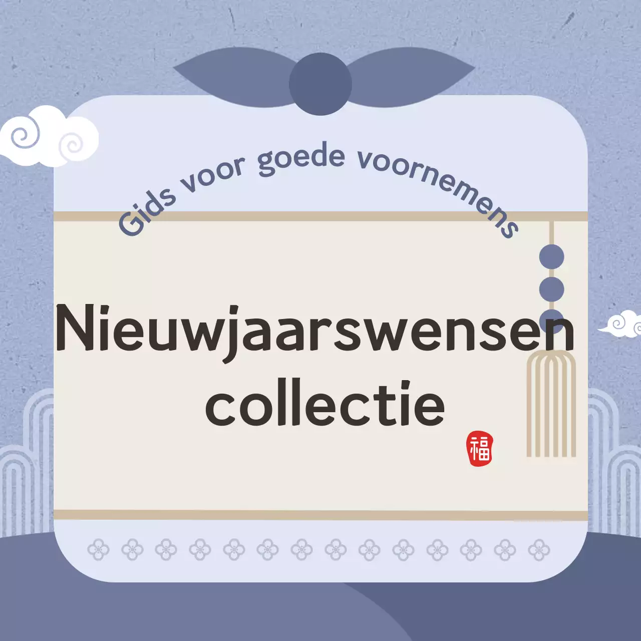 Een grijze traditionele nieuwjaarsgroet plannen