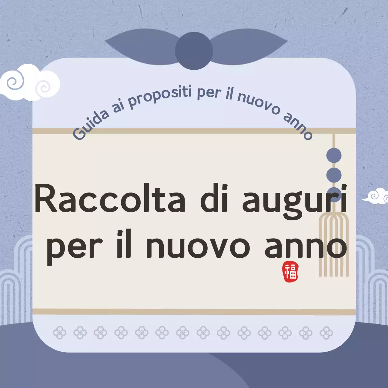 Pianificazione di un saluto tradizionale grigio per il nuovo anno