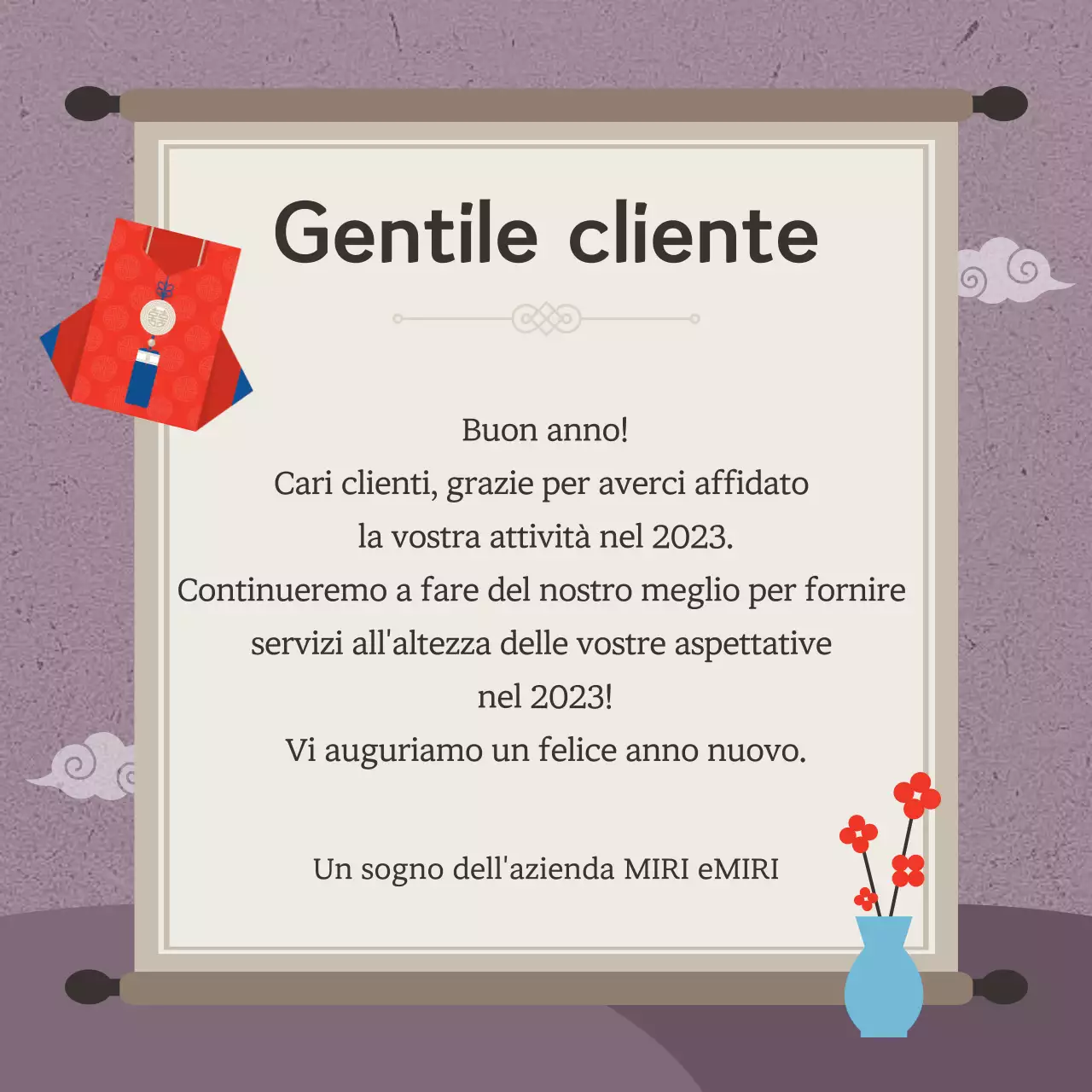 Pianificazione di un saluto tradizionale grigio per il nuovo anno