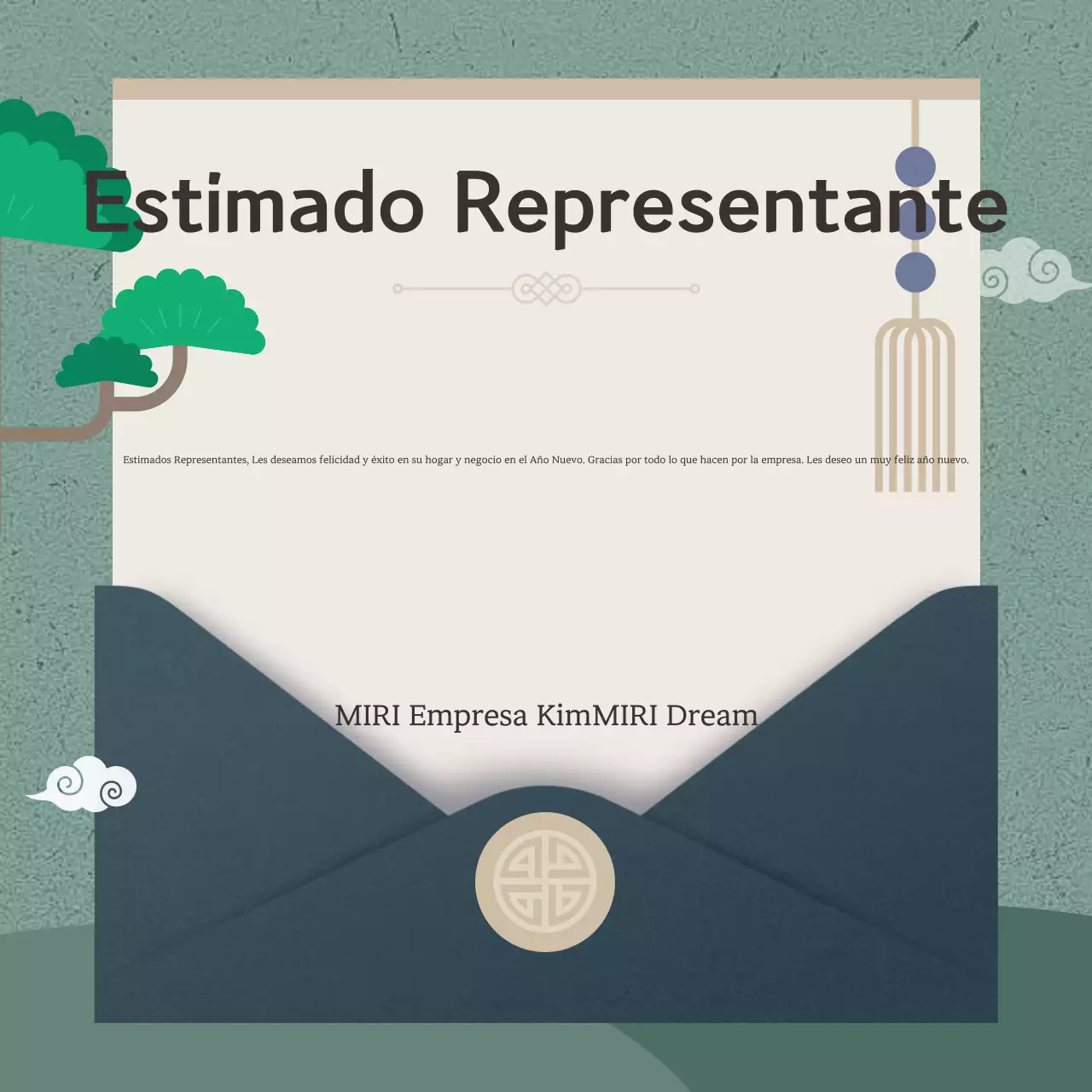 Planificar una felicitación de Año Nuevo gris y tradicional