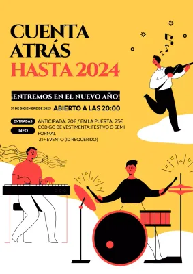 invitación de evento retro amarilla