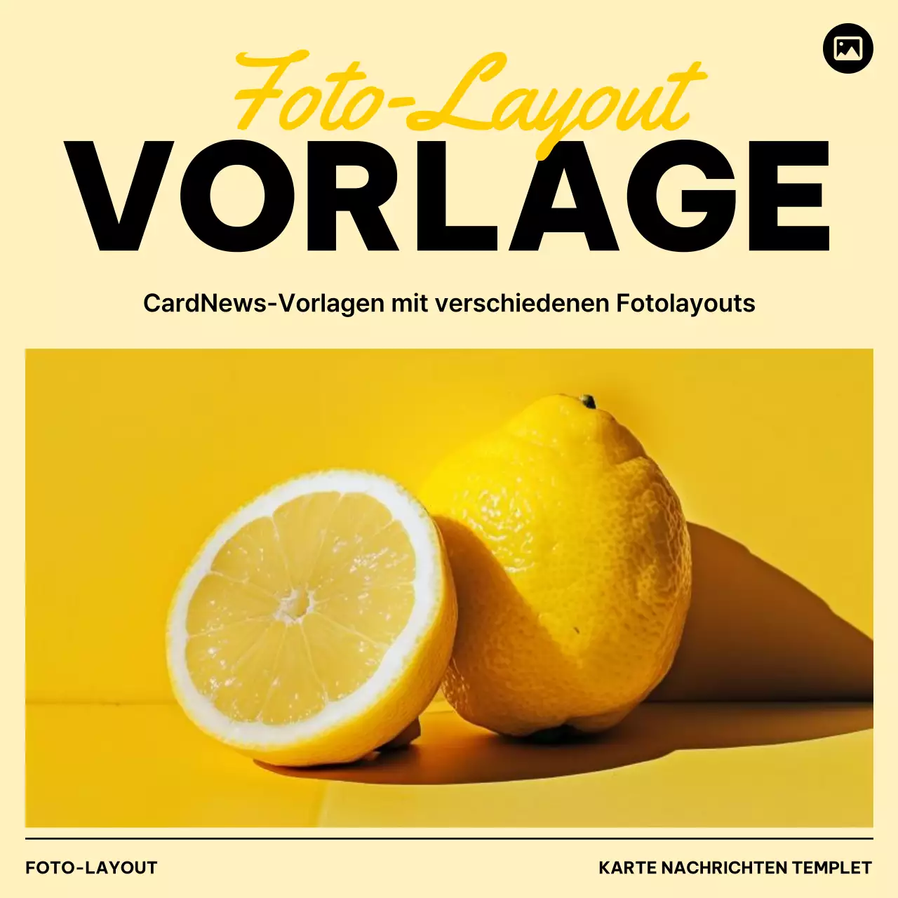 Fördern Sie die gelbe moderne Vorlage