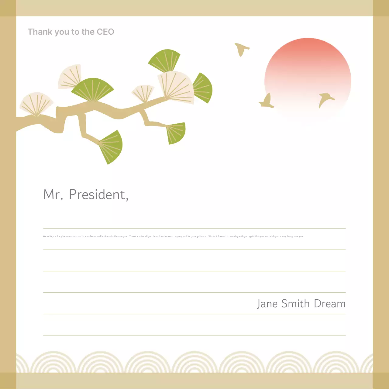 Yellow Simple Holiday Greetings Card Instagram Carousel