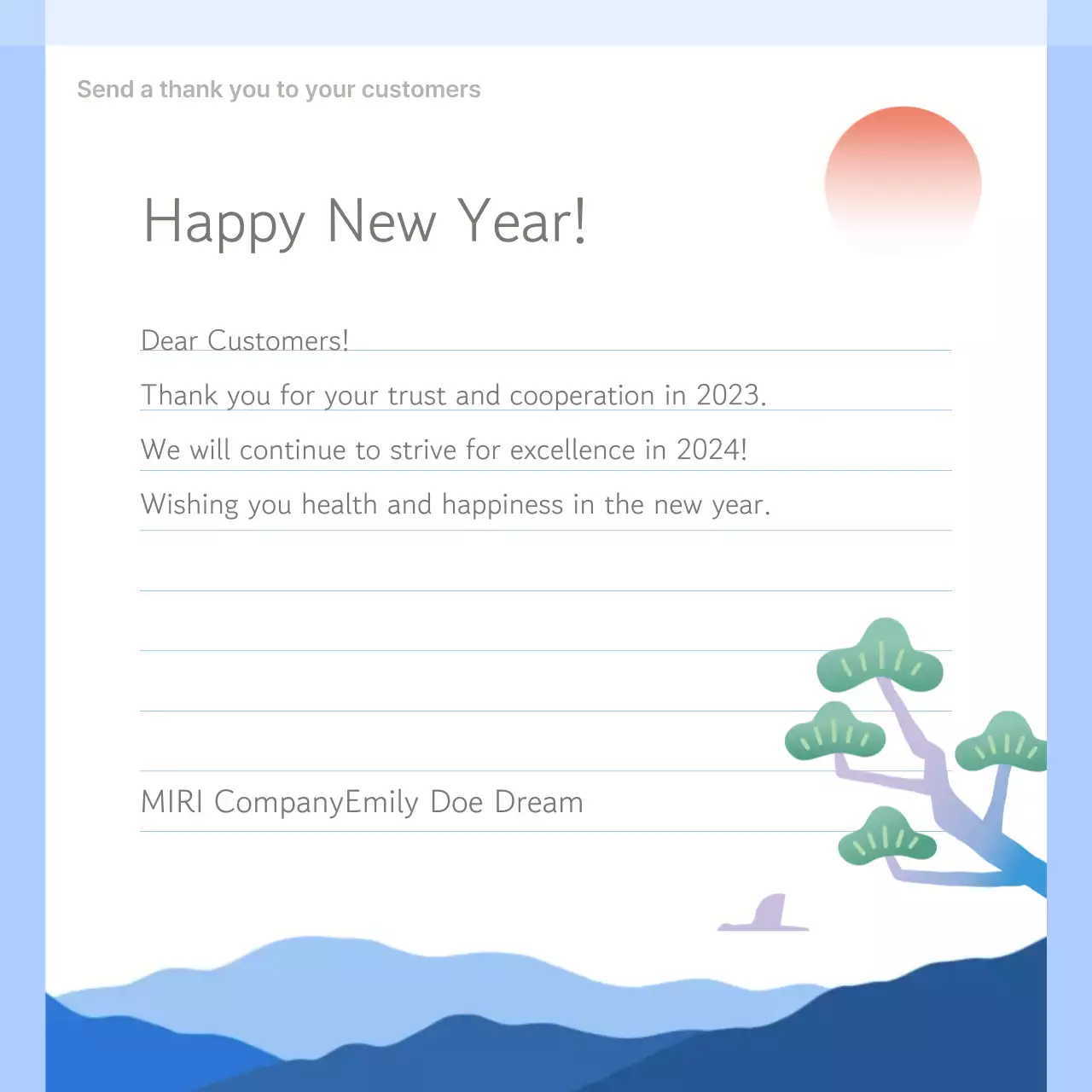 Yellow Simple Holiday Greetings Card Instagram Carousel