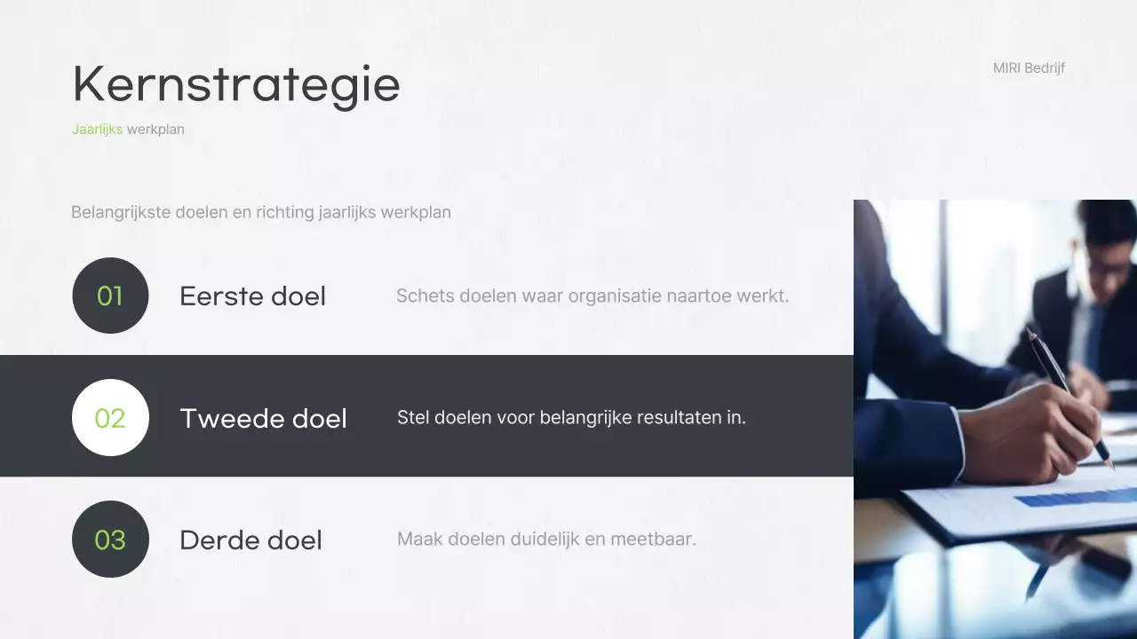 Grijs schoon bedrijfsplan
