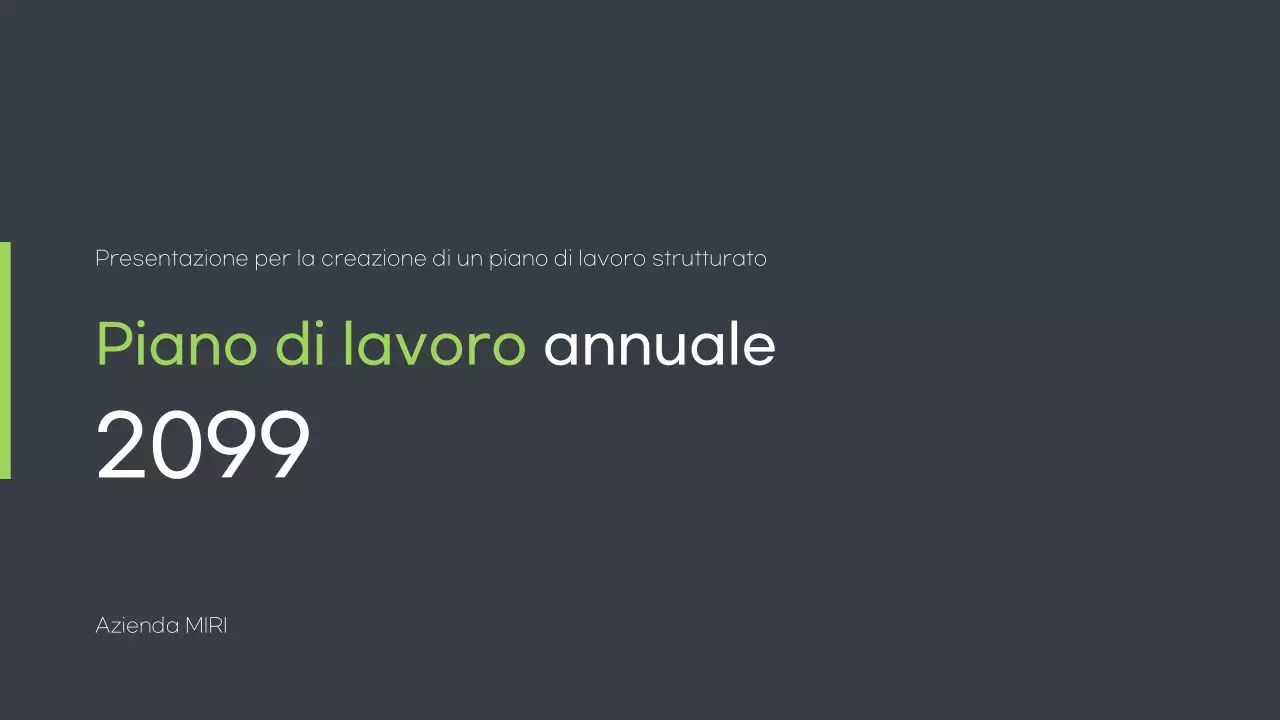 Piano aziendale Grey Clean