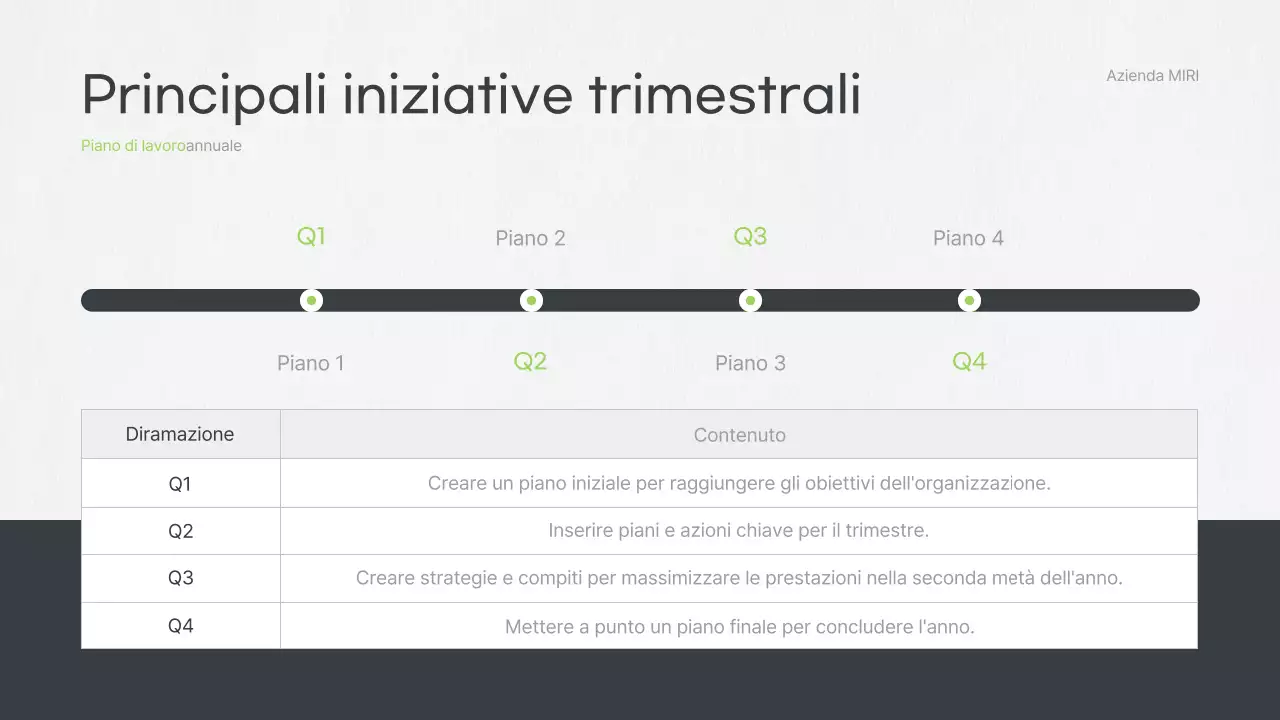 Piano aziendale Grey Clean