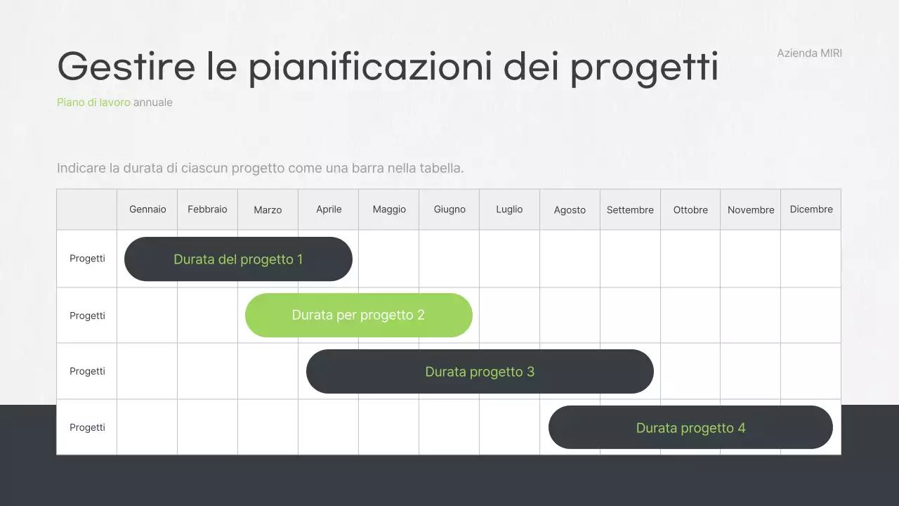 Piano aziendale Grey Clean