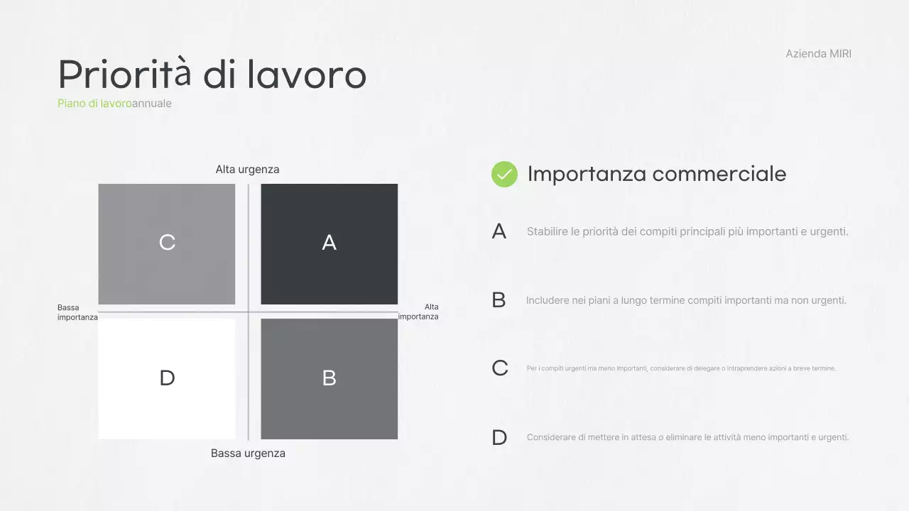 Piano aziendale Grey Clean