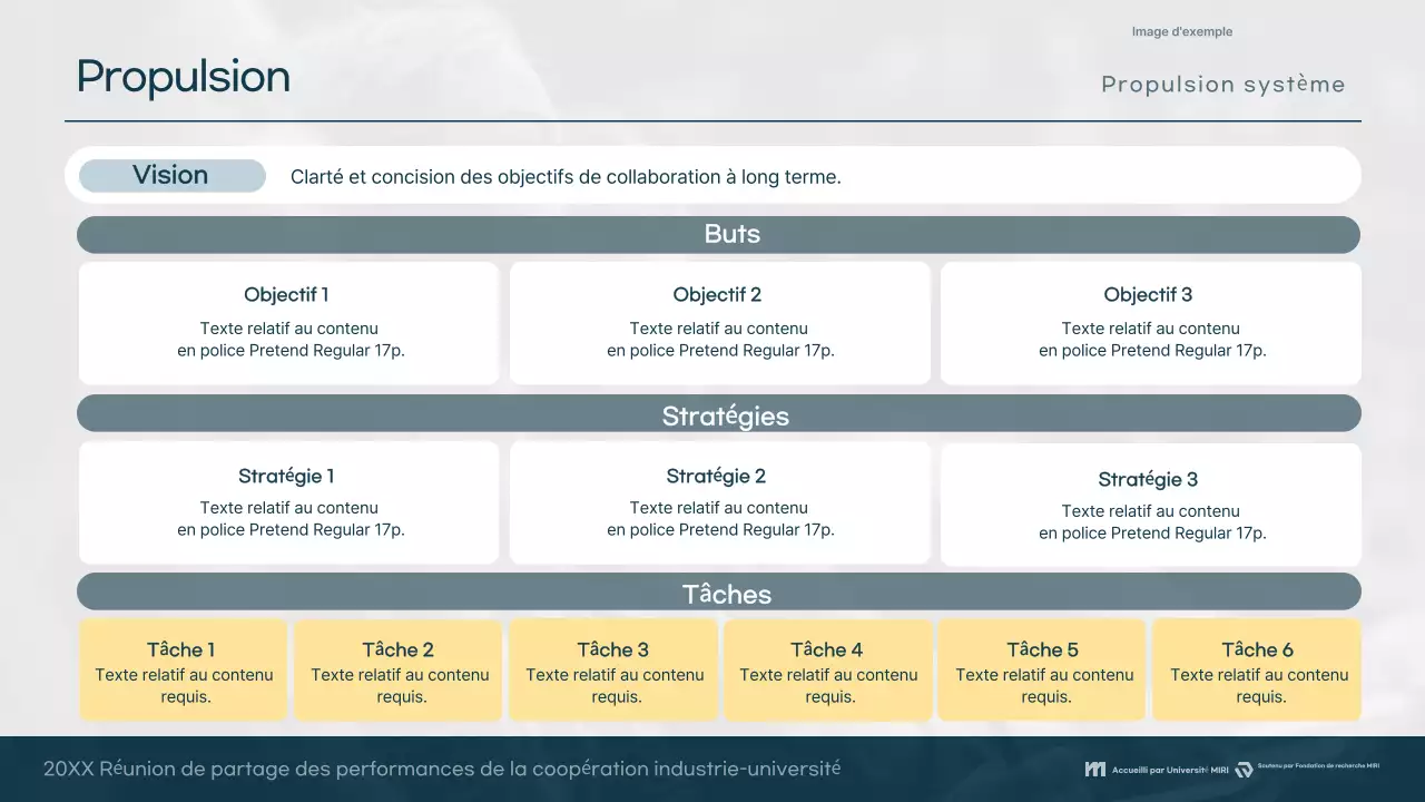 Conférence de collaboration moderne bleu clair