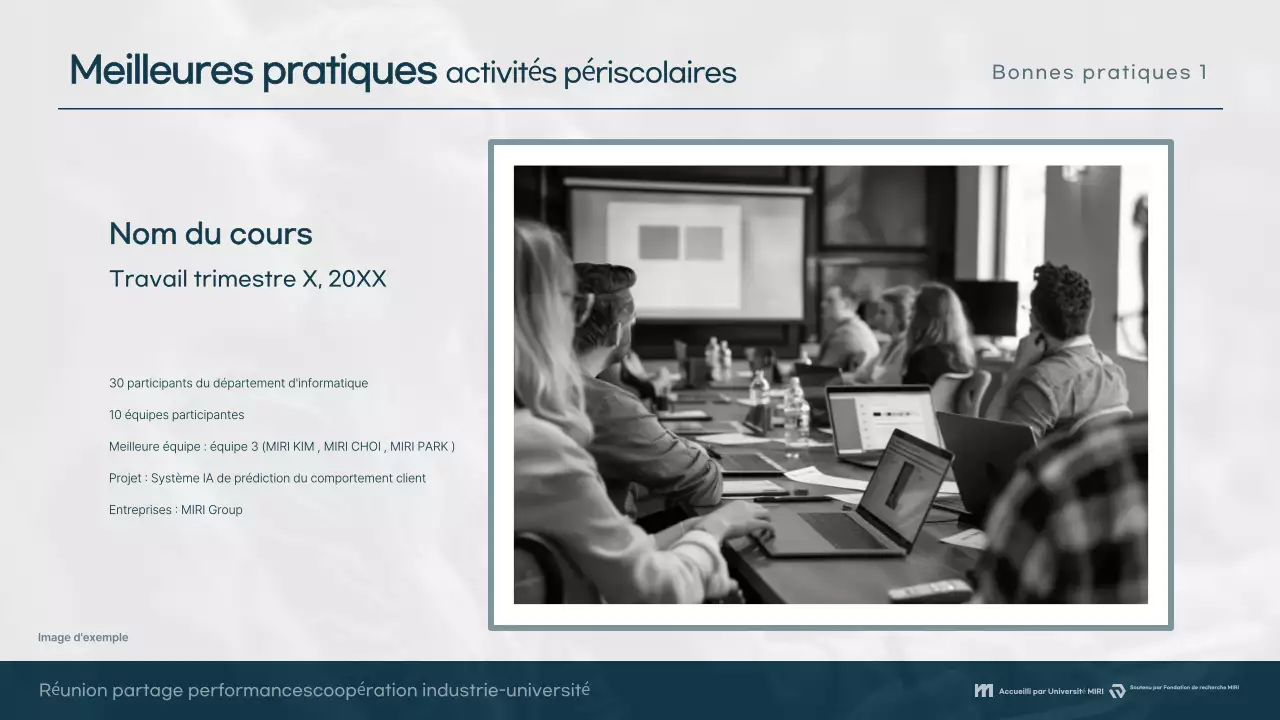 Conférence de collaboration moderne bleu clair