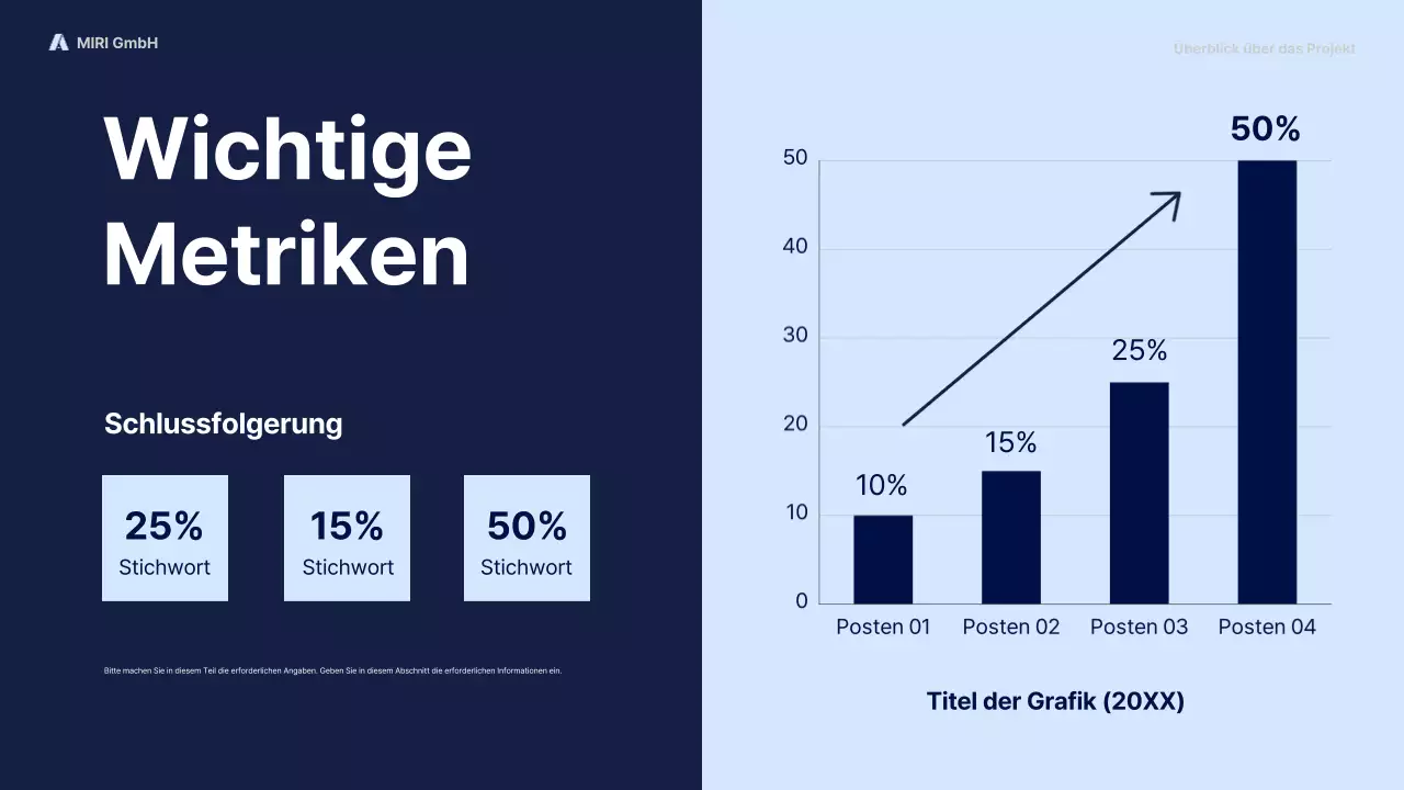 navy modern business report pitch