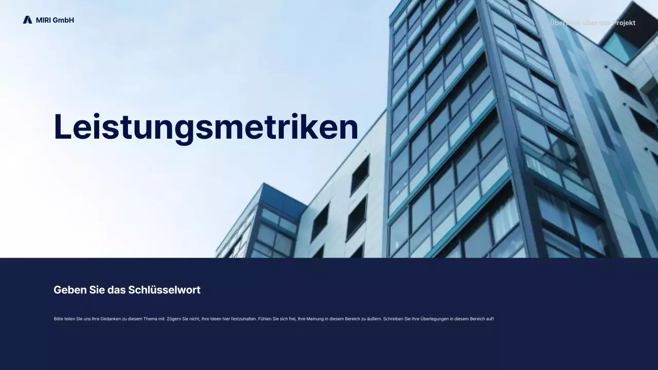 navy modern business report pitch