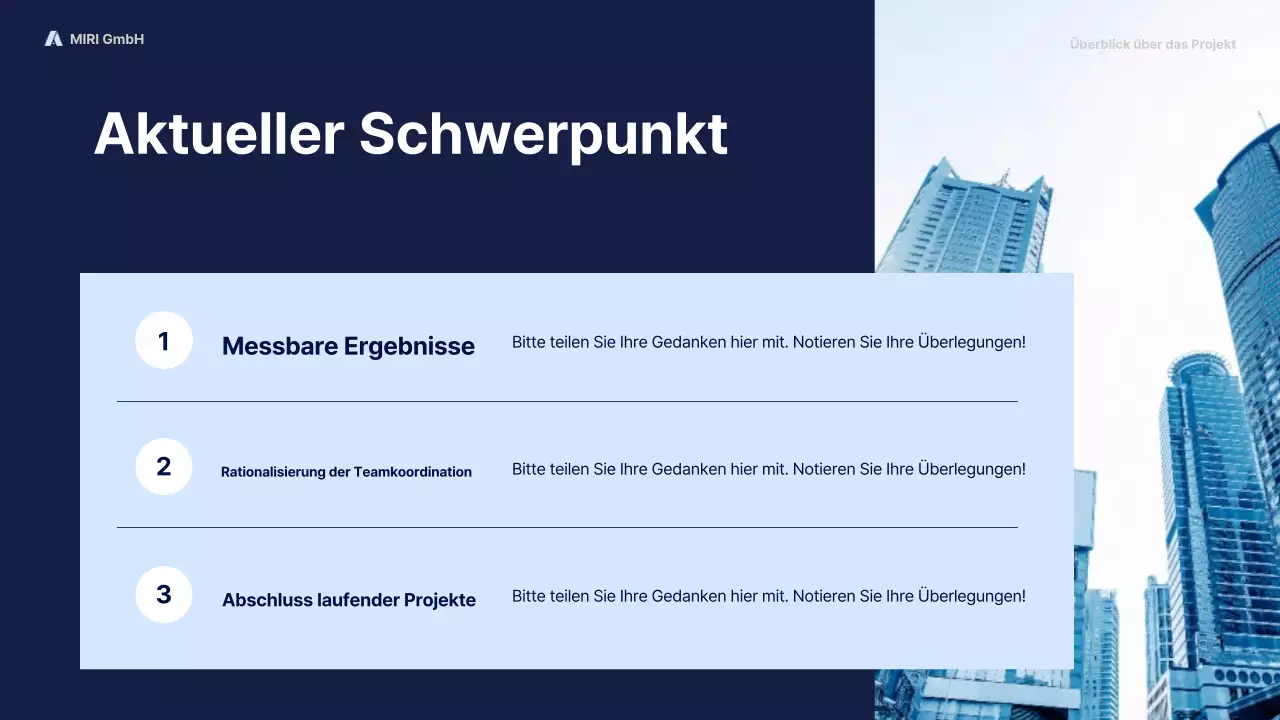 navy modern business report pitch