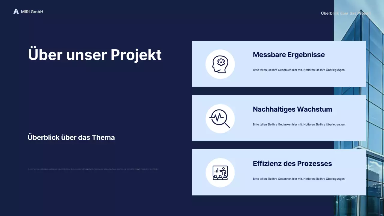 navy modern business report pitch