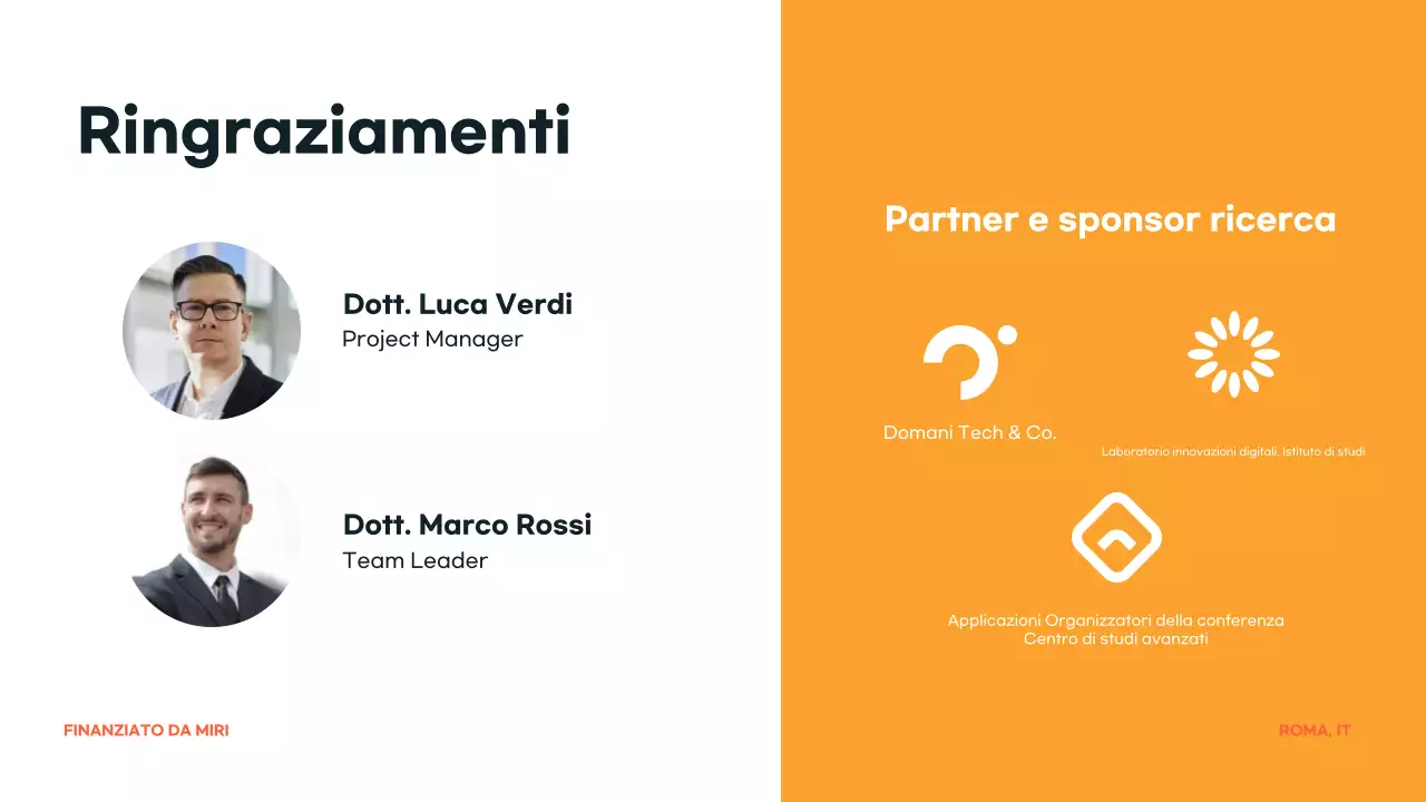 annuncio conferenza orange modern