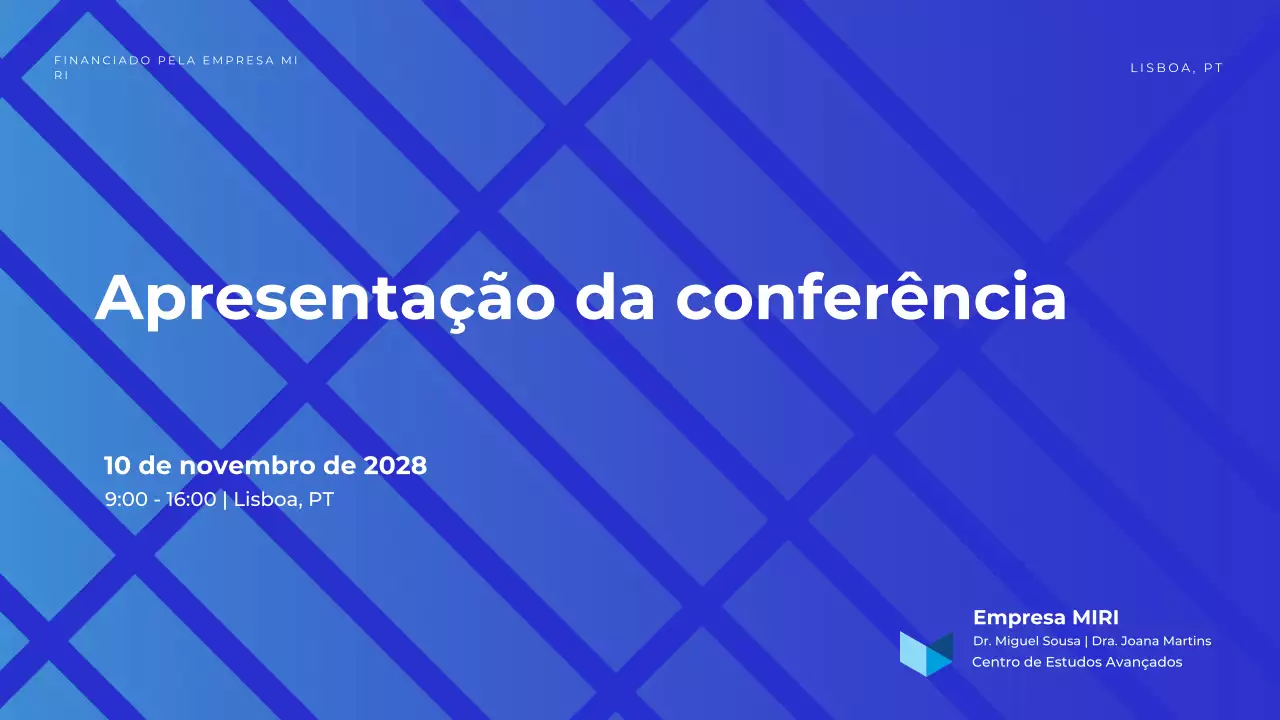 anúncio da conferência geométrica azul
