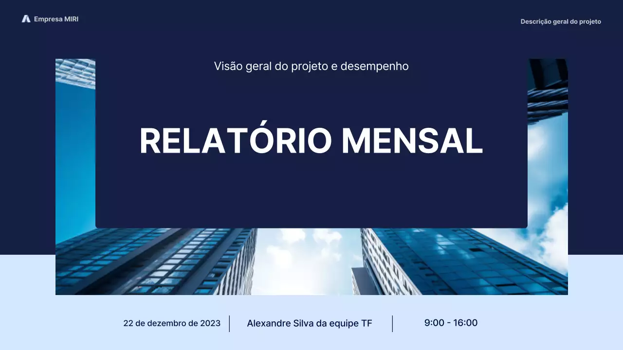 relatório de negócios moderno da marinha pitch