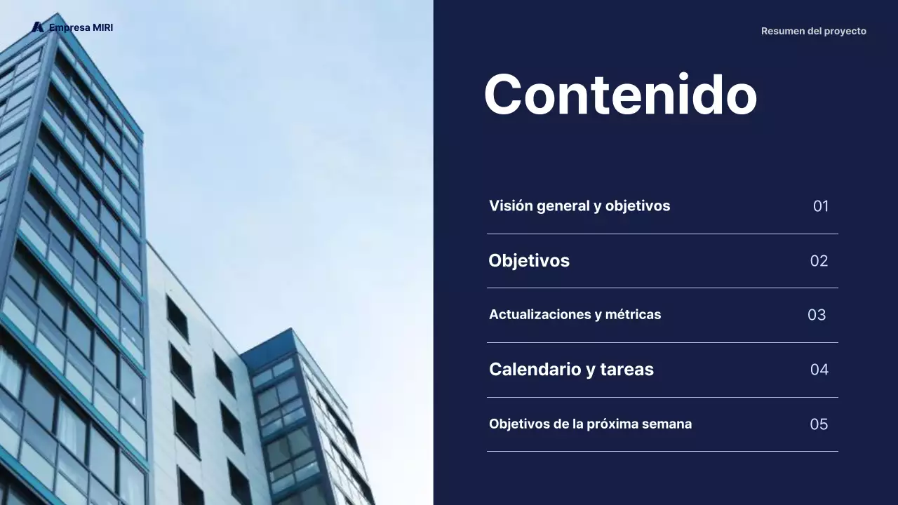 navy modern business report pitch