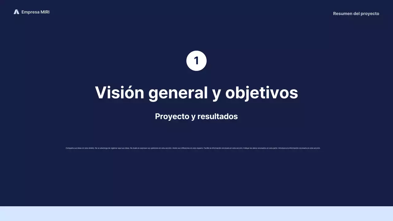 navy modern business report pitch