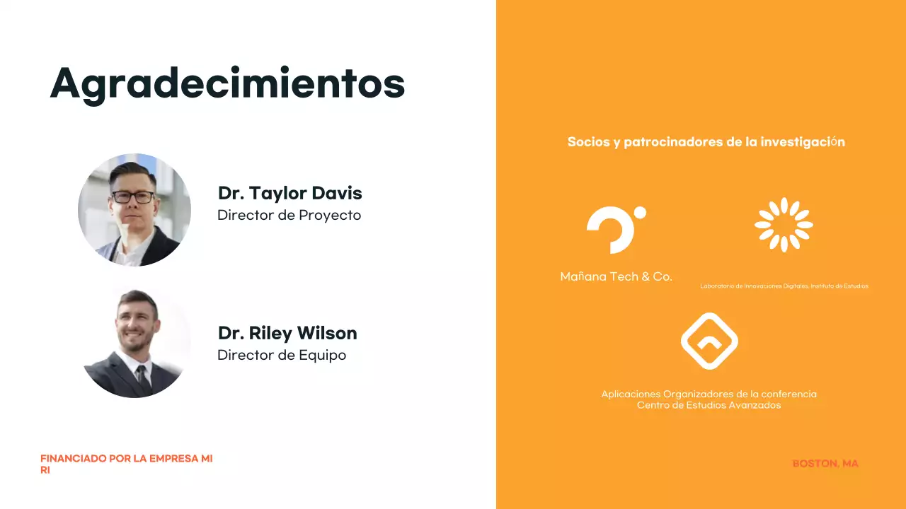 anuncio de la conferencia orange modern