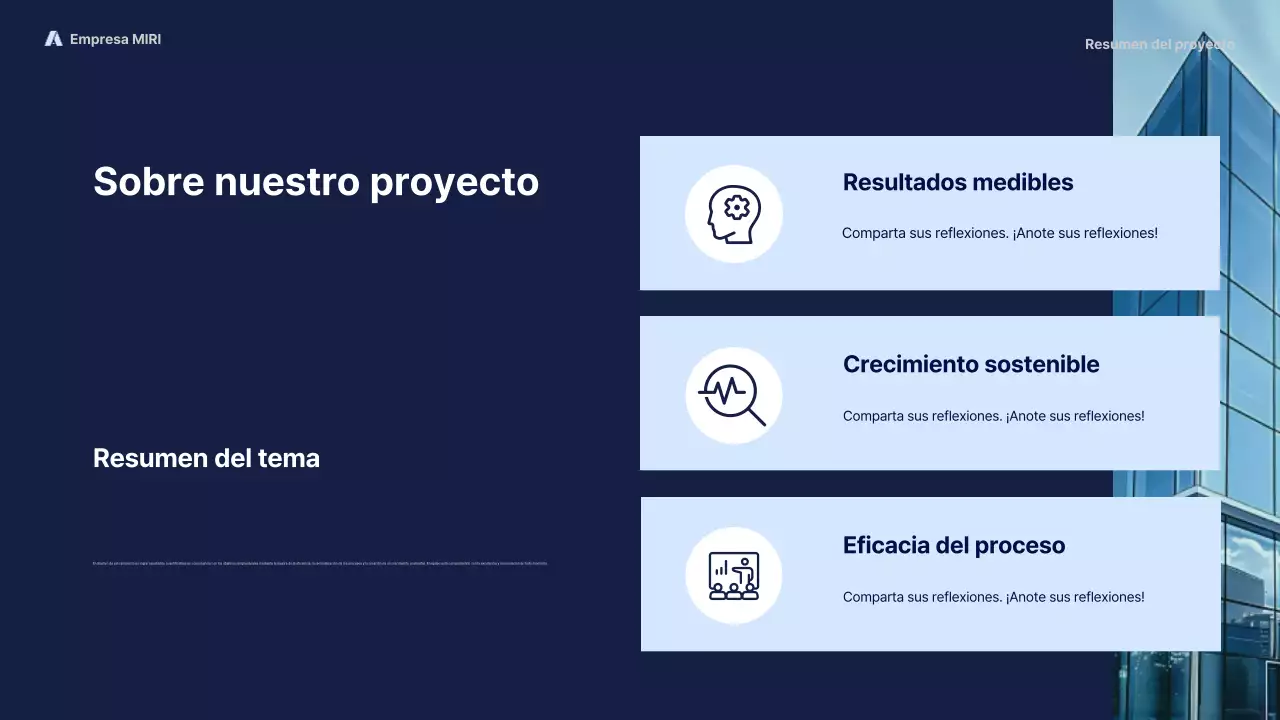 navy modern business report pitch