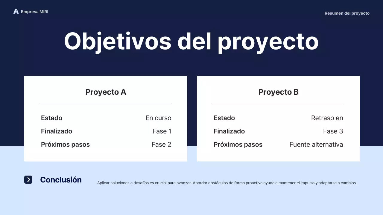 navy modern business report pitch