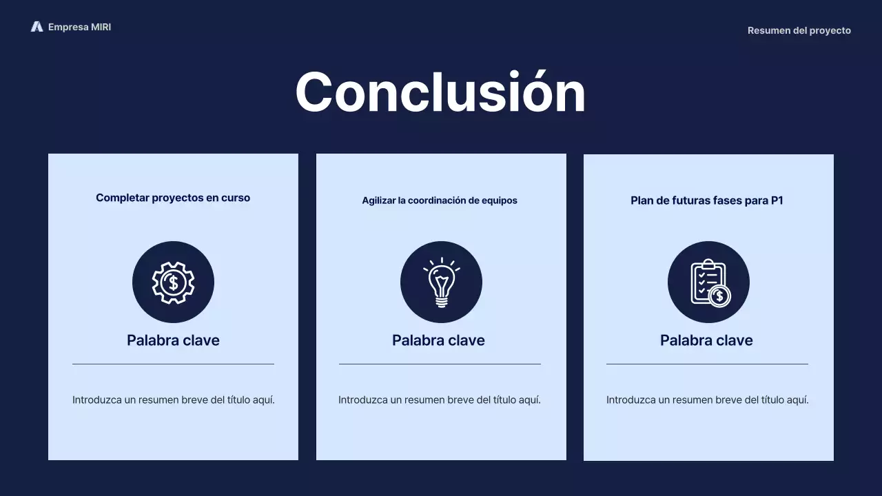 navy modern business report pitch