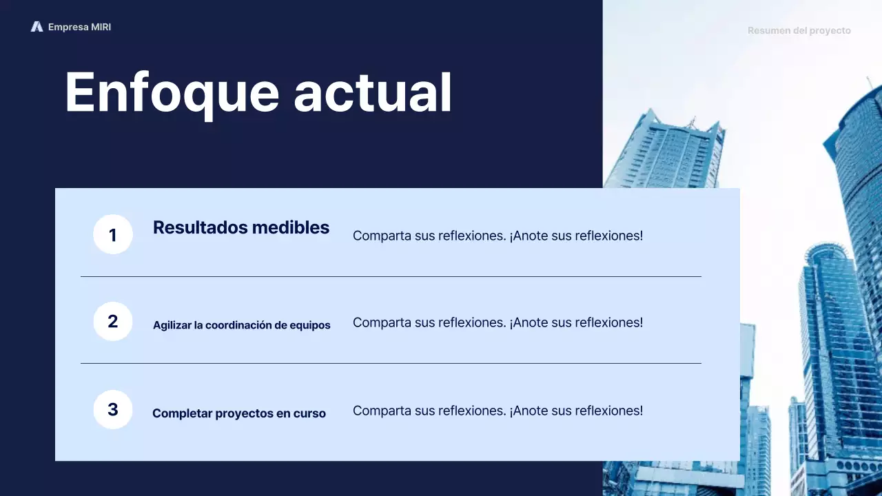 navy modern business report pitch