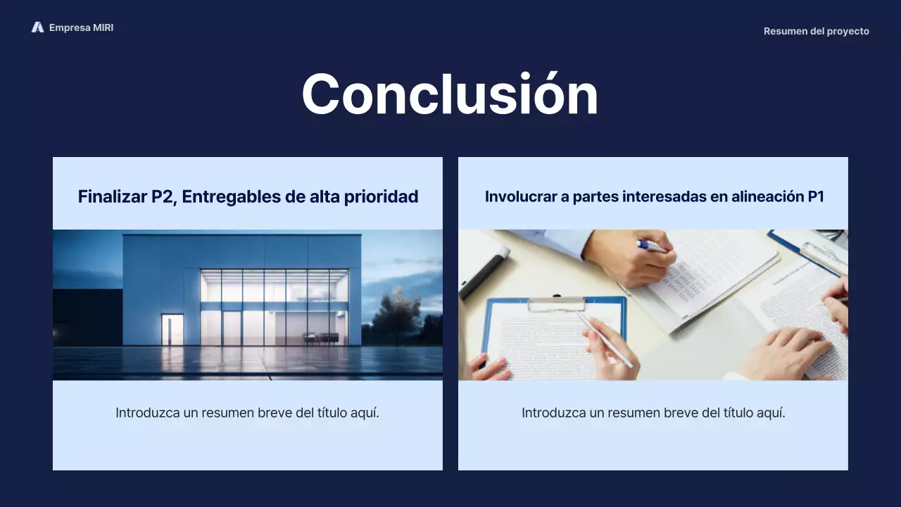 navy modern business report pitch