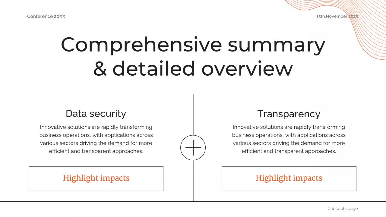Orange Professional Conference Presentation