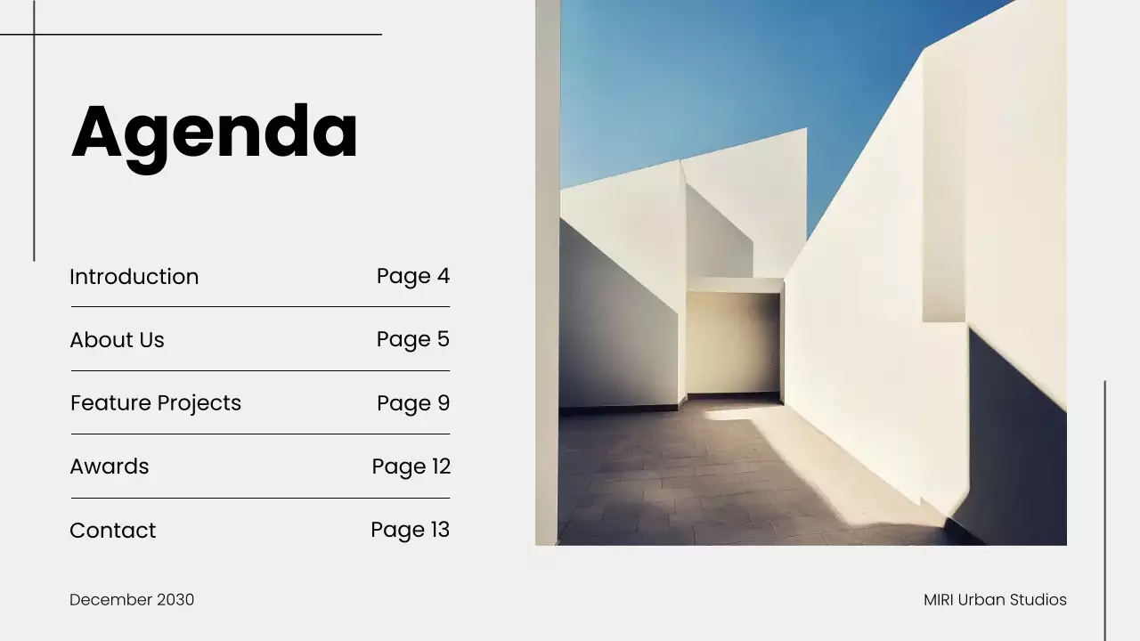 Grey Modern Architecture Portfolio Presentation